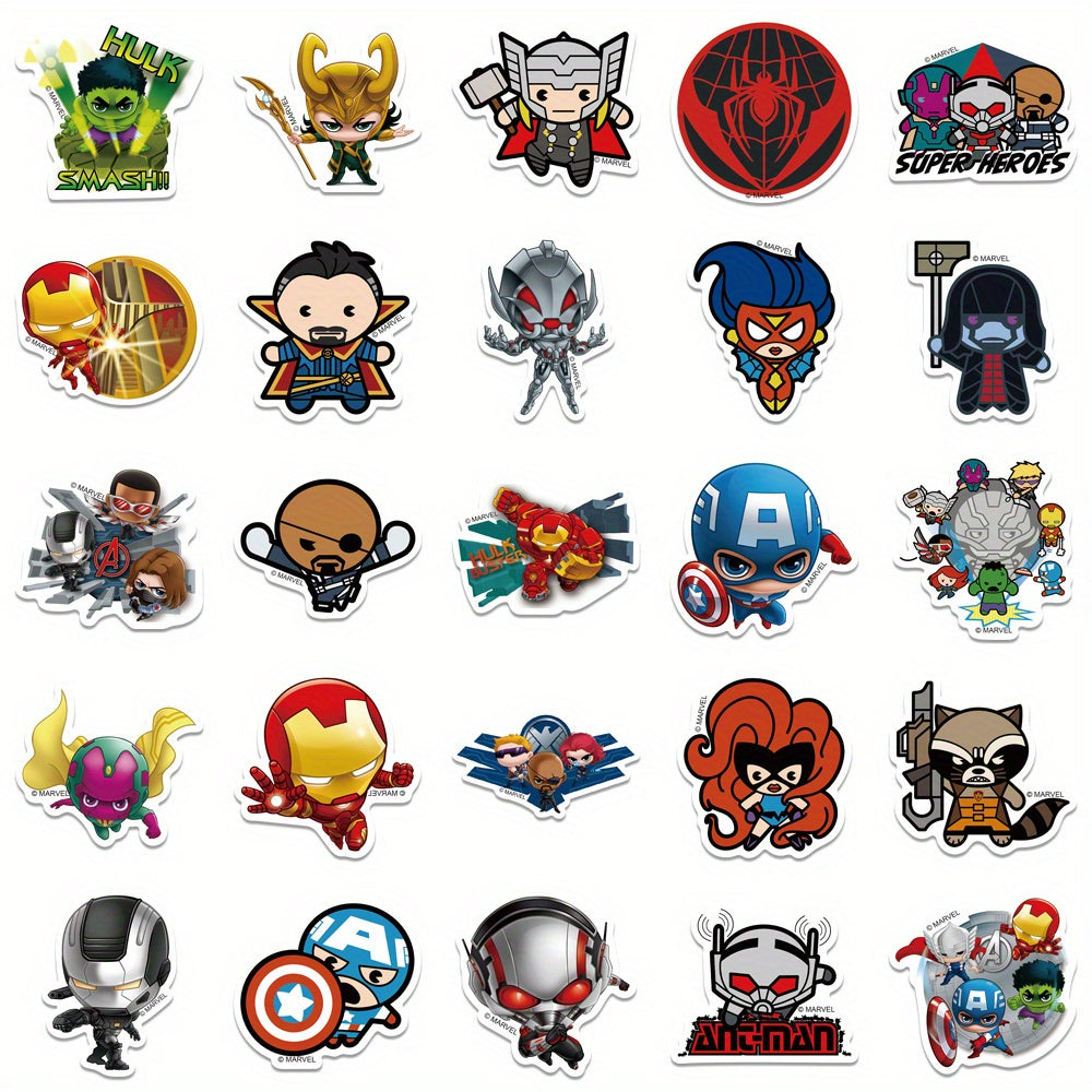 Marvel 50pcs Waterproof Stickers