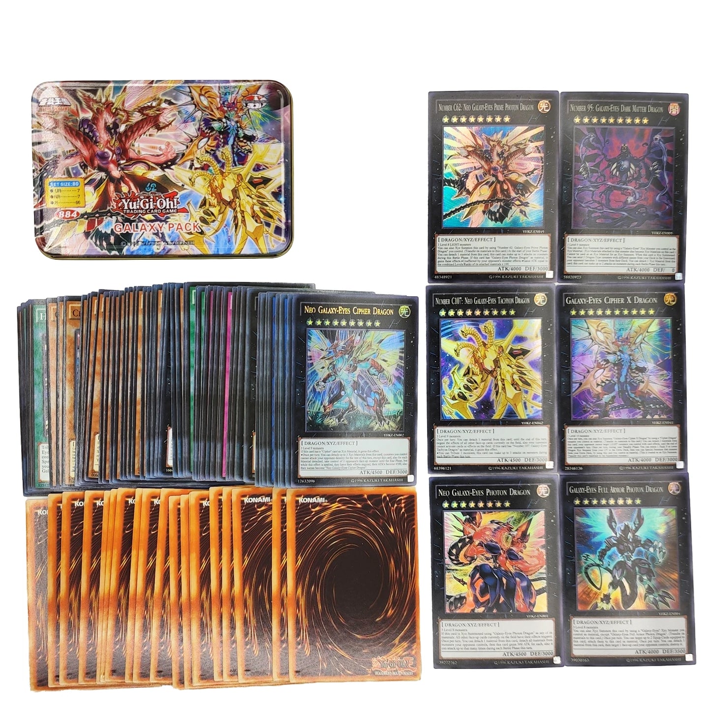 Yu-Gi-Oh! Holographic Cards LIVE TWIN PACK Deck English TCG with Tin Box