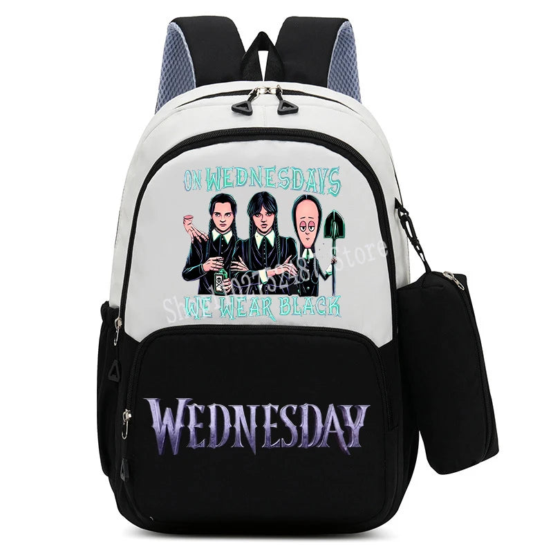 Wednesdays Addams Backpacks with Pencil Case