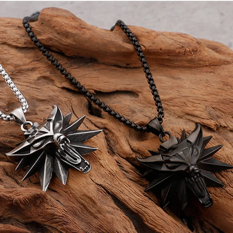 The Witcher Wolf Head Pendant Necklace