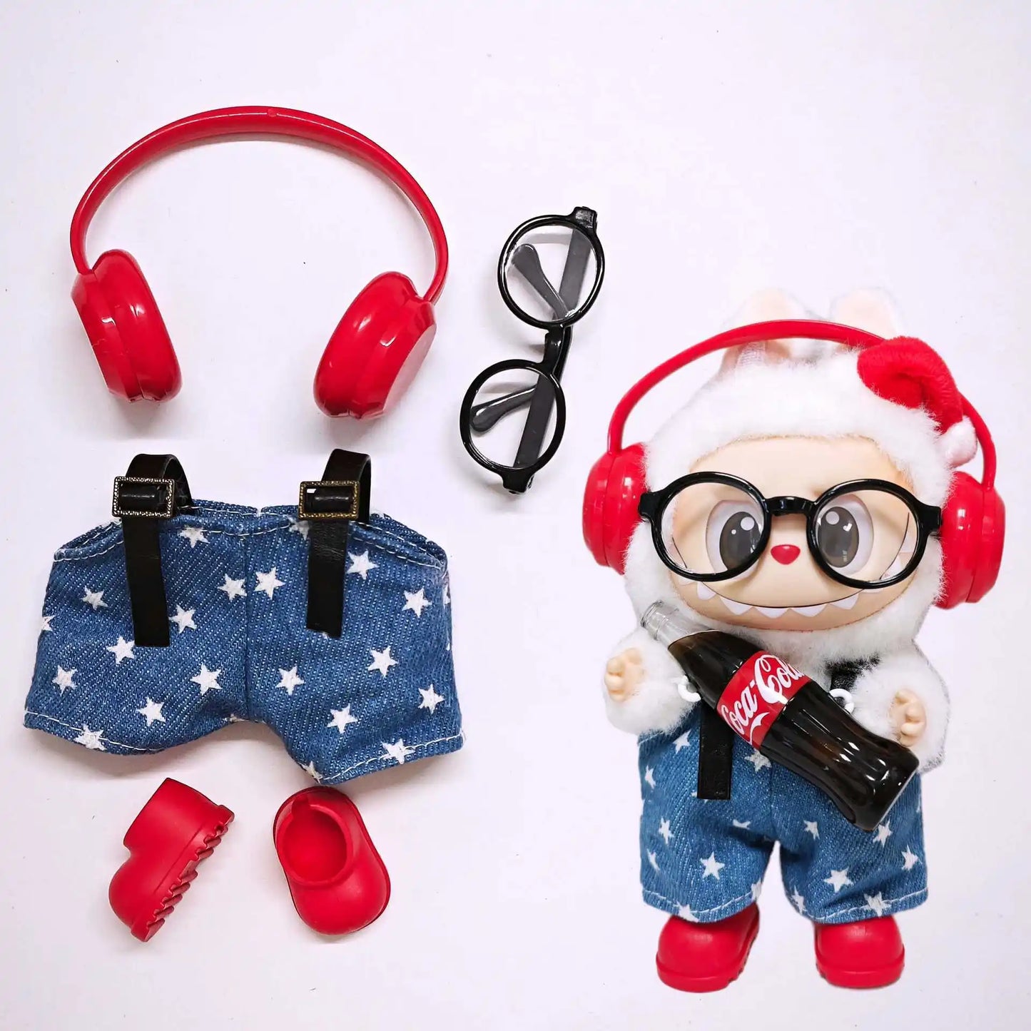 Labubu Coca-Cola Doll Outfit
