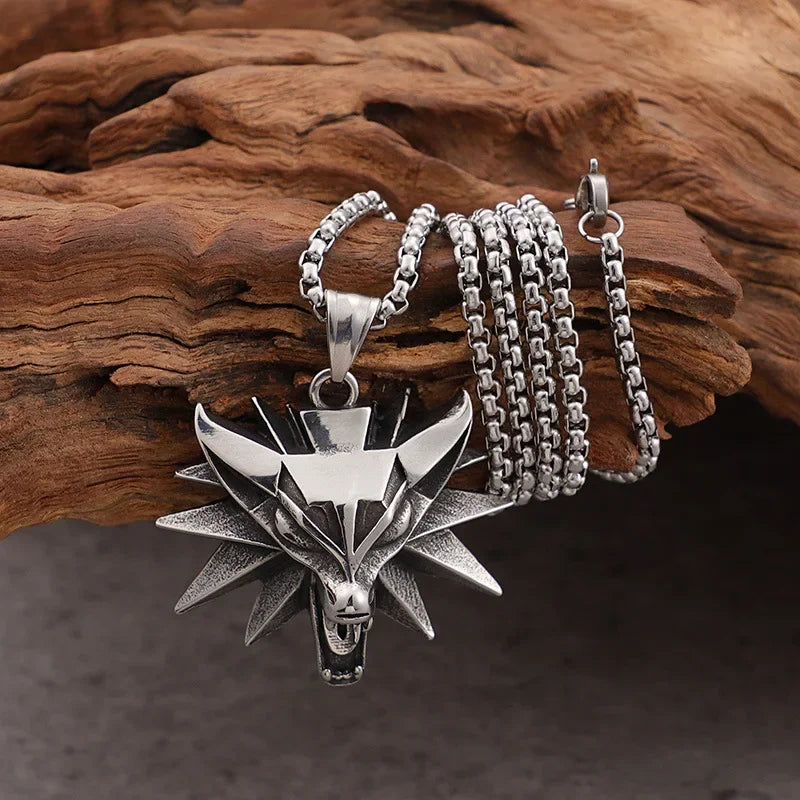 The Witcher Wolf Head Pendant Necklace