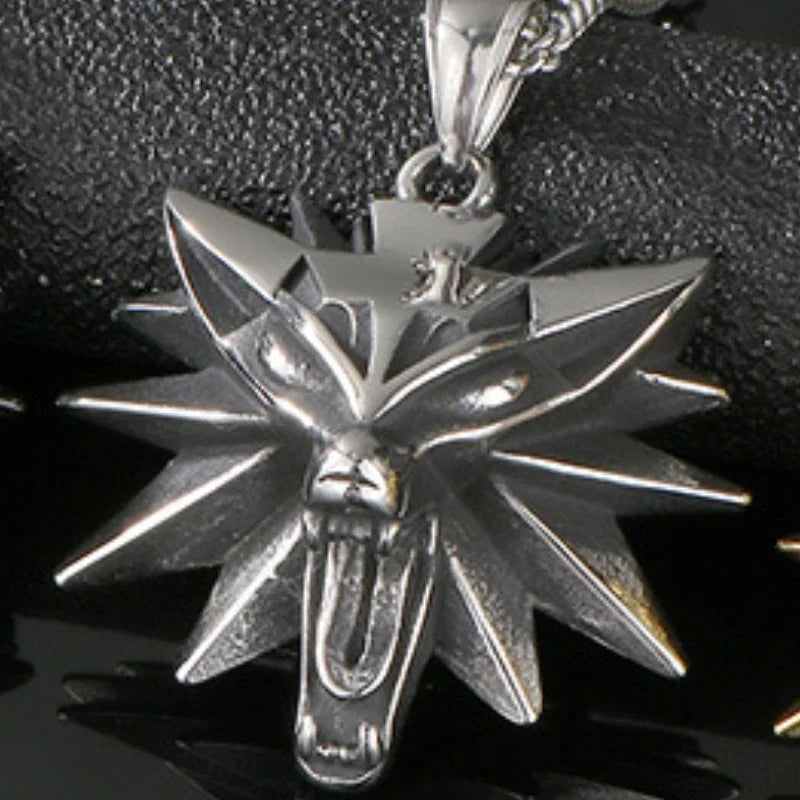 The Witcher Wolf Head Pendant Necklace