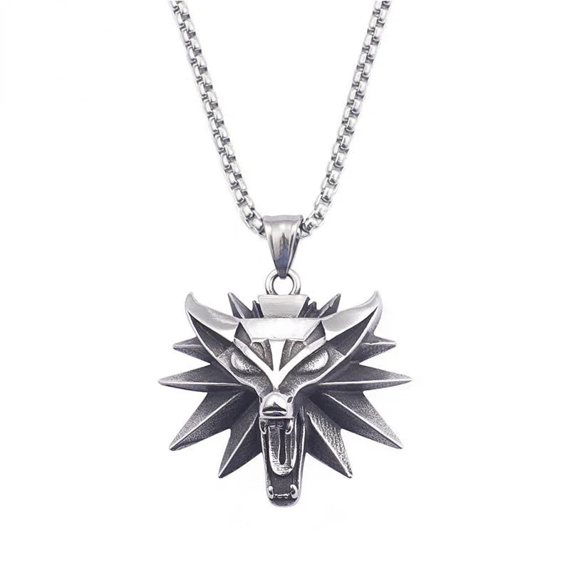 The Witcher Wolf Head Pendant Necklace