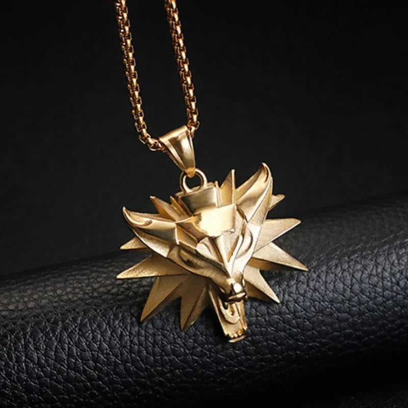 The Witcher Wolf Head Pendant Necklace