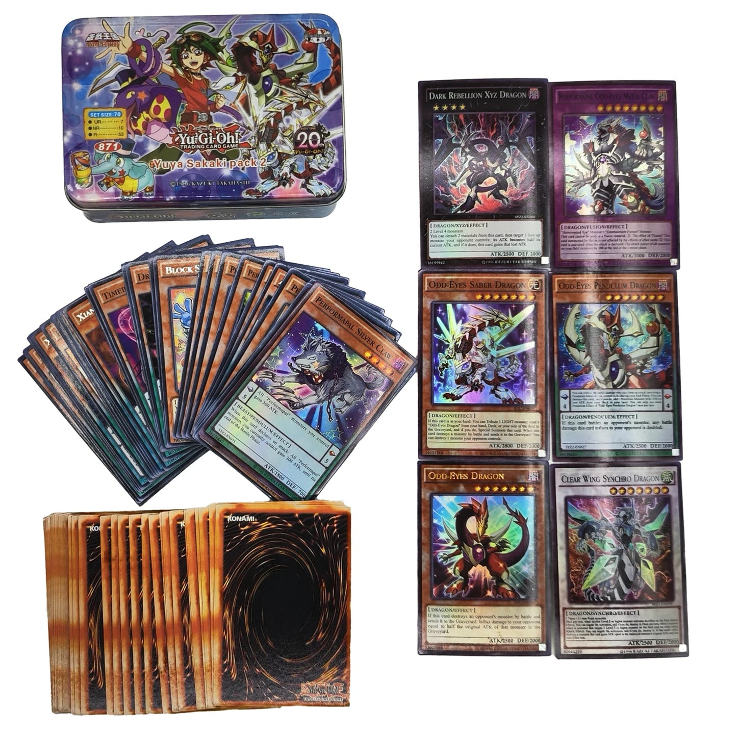 Yu-Gi-Oh! Holographic Cards LIVE TWIN PACK Deck English TCG with Tin Box