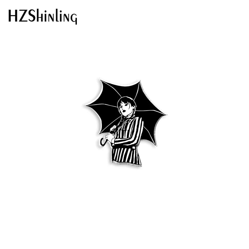 Wednesday Addams Acrylic Lapel Pins