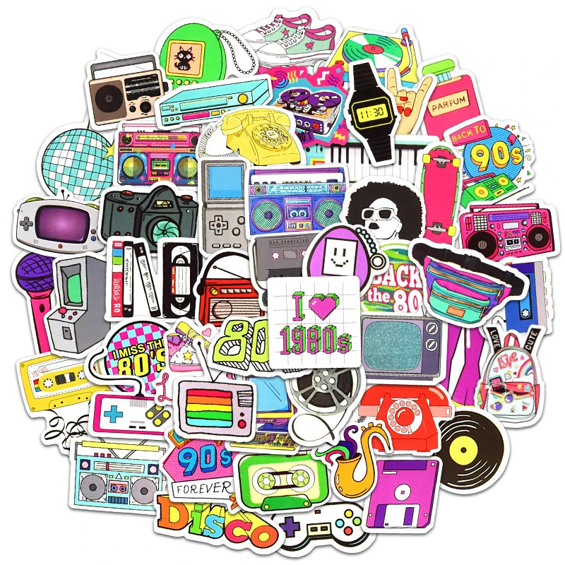 70 PCS 80s And 90s Style Stickers