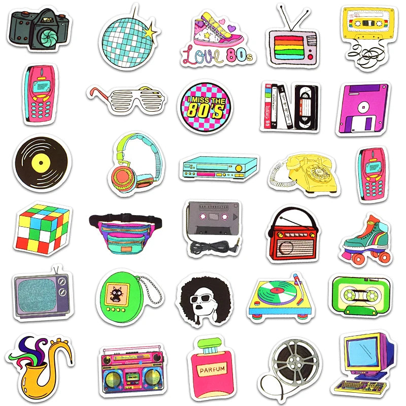 70 PCS 80s And 90s Style Stickers