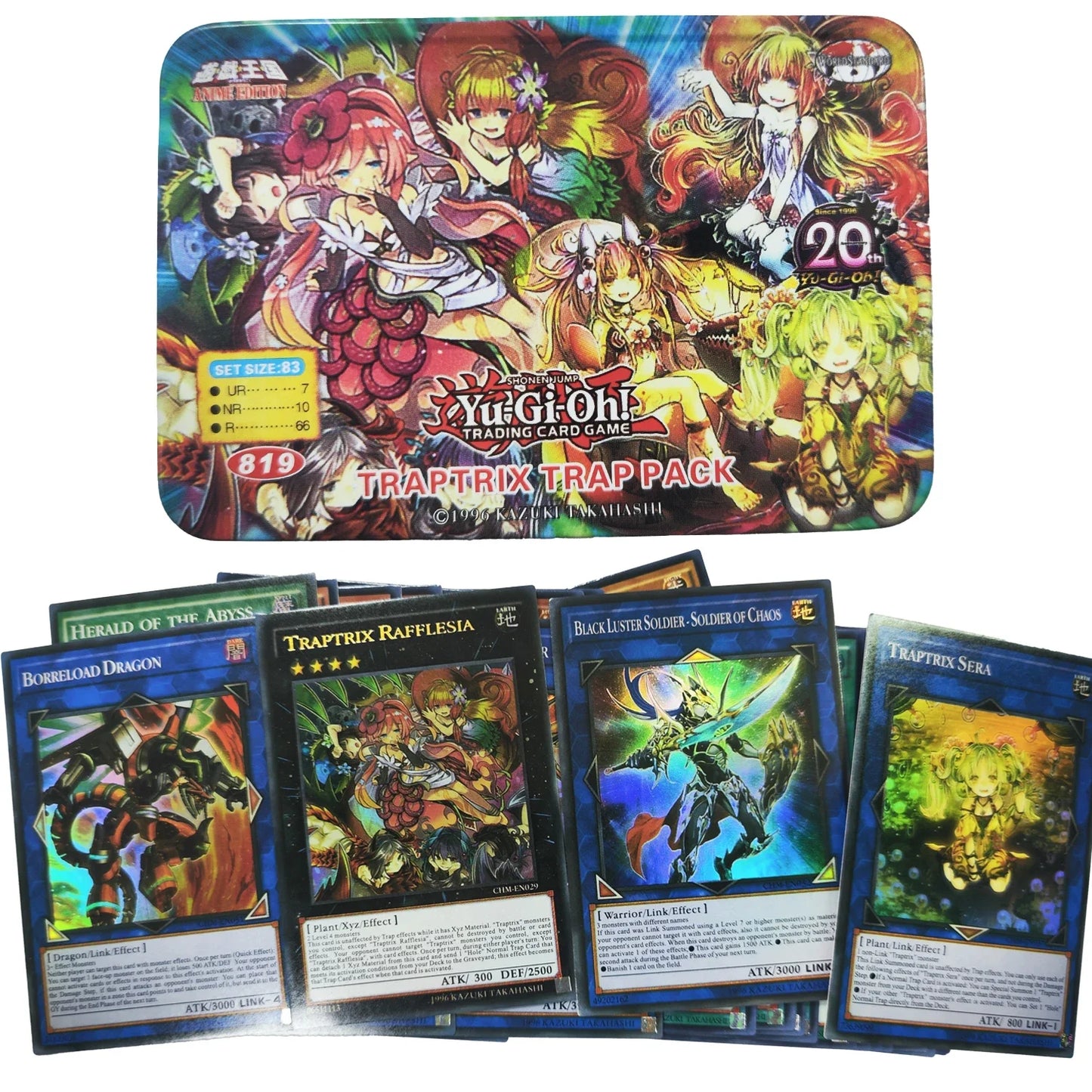 Yu-Gi-Oh! Holographic Cards with Tin Box (EXODIA PACK, PHARAOH PACK, SPIRAL PACK and more, English)