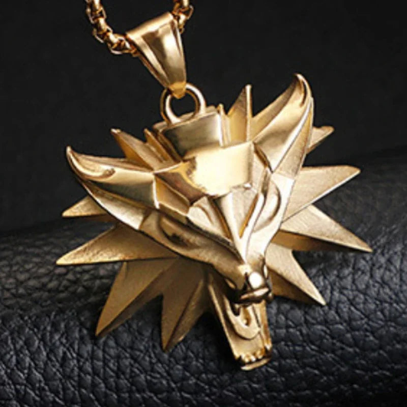 The Witcher Wolf Head Pendant Necklace