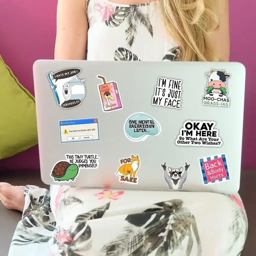 130 Funny Saying Stickers