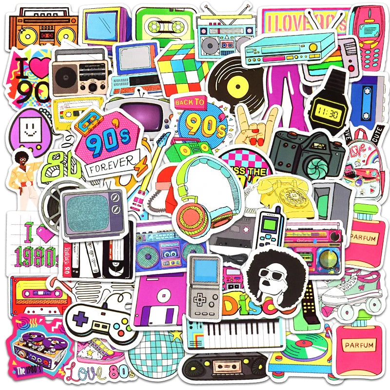 70 PCS 80s And 90s Style Stickers