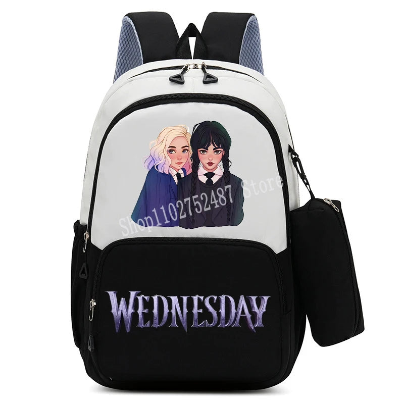 Wednesdays Addams Backpacks with Pencil Case