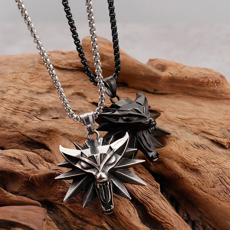 The Witcher Wolf Head Pendant Necklace