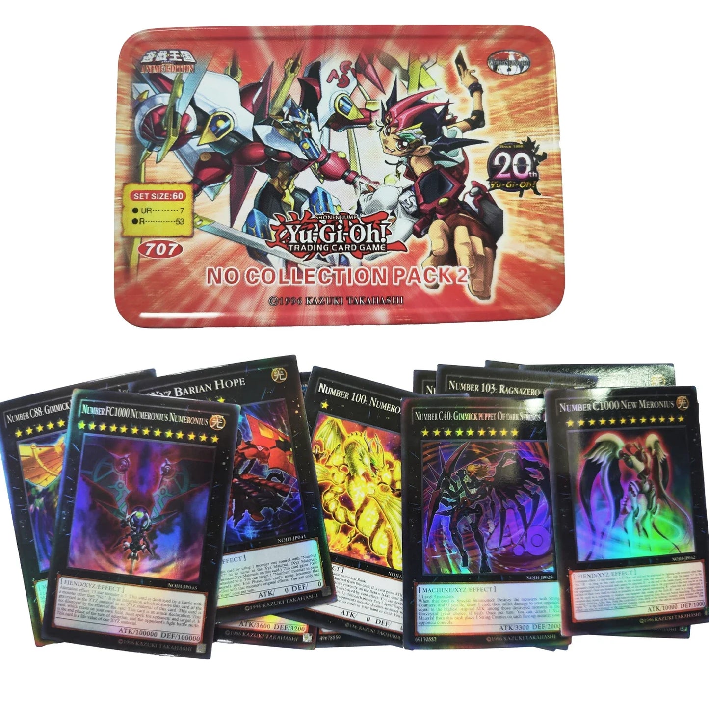 Yu-Gi-Oh! Holographic Cards with Tin Box (EXODIA PACK, PHARAOH PACK, SPIRAL PACK and more, English)