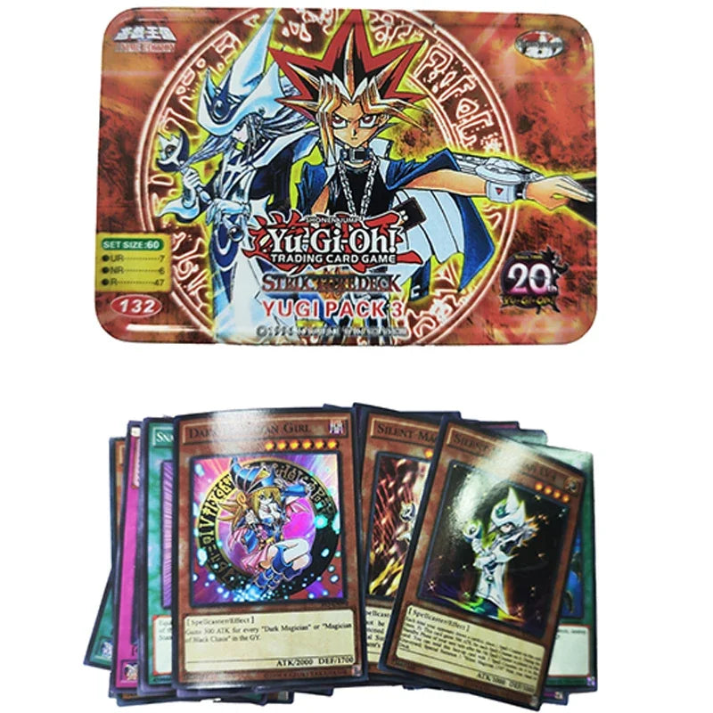 Yu-Gi-Oh! Holographic Cards with Tin Box (EXODIA PACK, PHARAOH PACK, SPIRAL PACK and more, English)