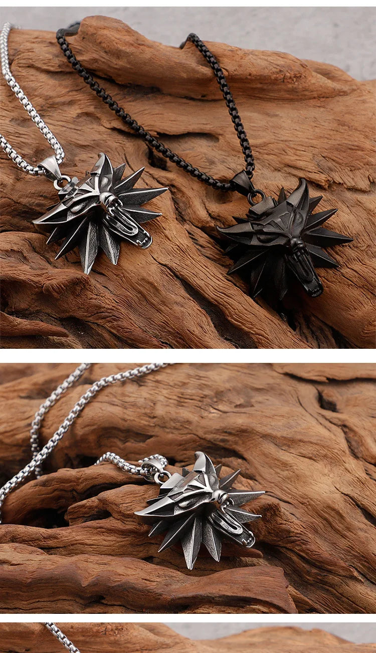 The Witcher Wolf Head Pendant Necklace