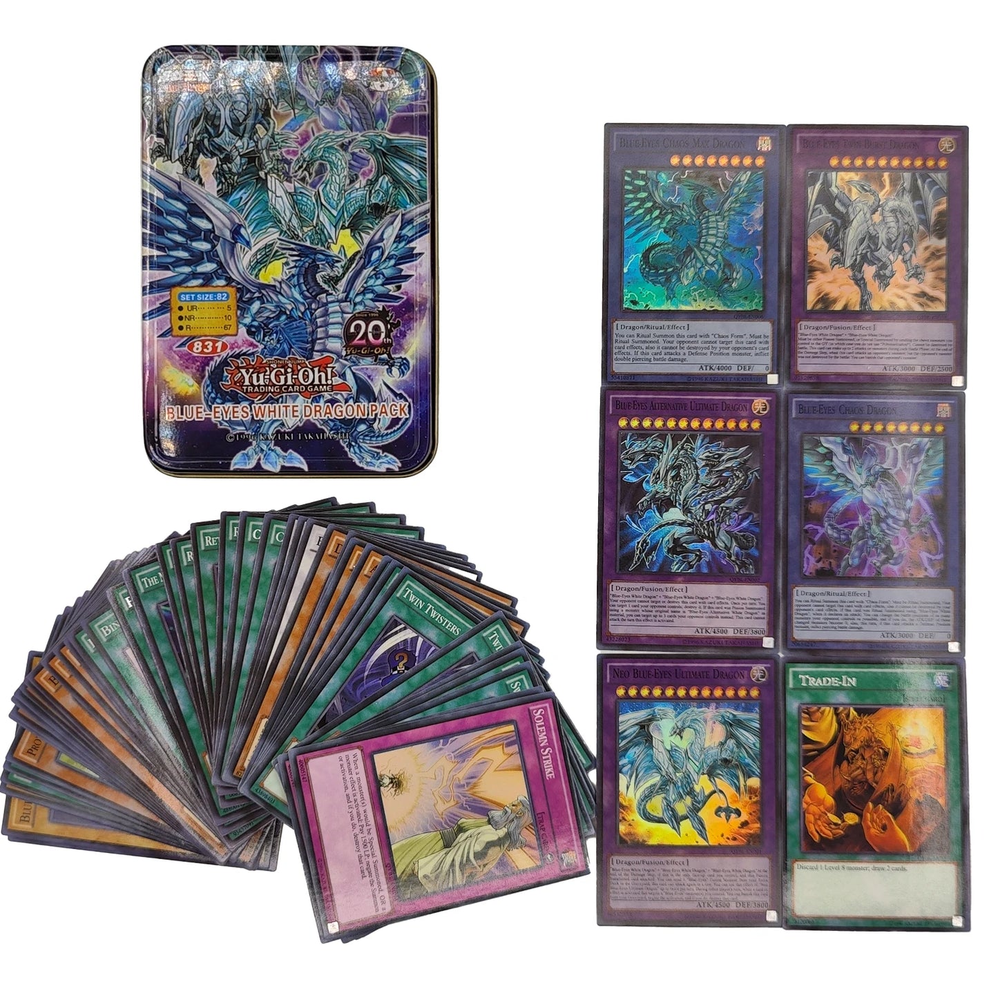 Yu-Gi-Oh! Holographic Cards LIVE TWIN PACK Deck English TCG with Tin Box