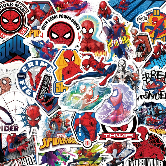 50pcs Vibrant Spider-Man Stickers