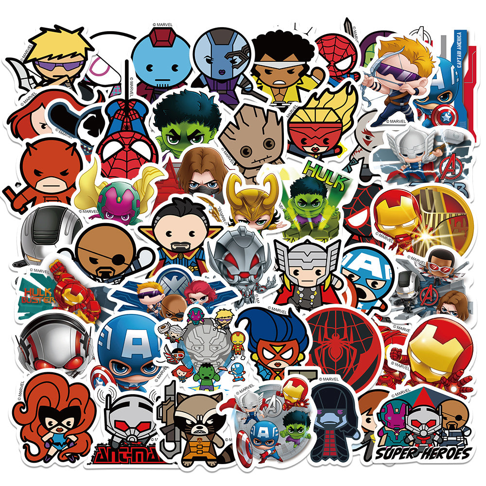 Marvel 50pcs Waterproof Stickers