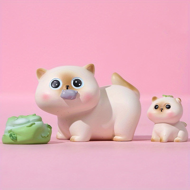5 Adorable Siamese Cat Mini Blind Box Figurines
