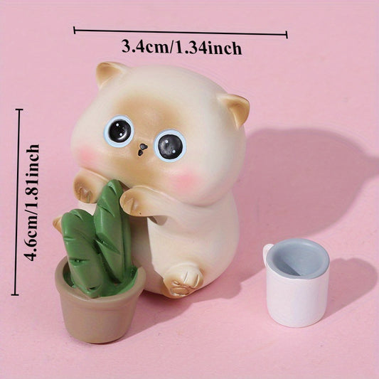 5 Adorable Siamese Cat Mini Blind Box Figurines