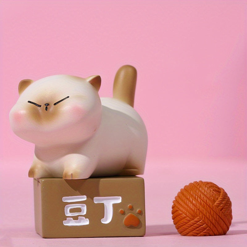 5 Adorable Siamese Cat Mini Blind Box Figurines