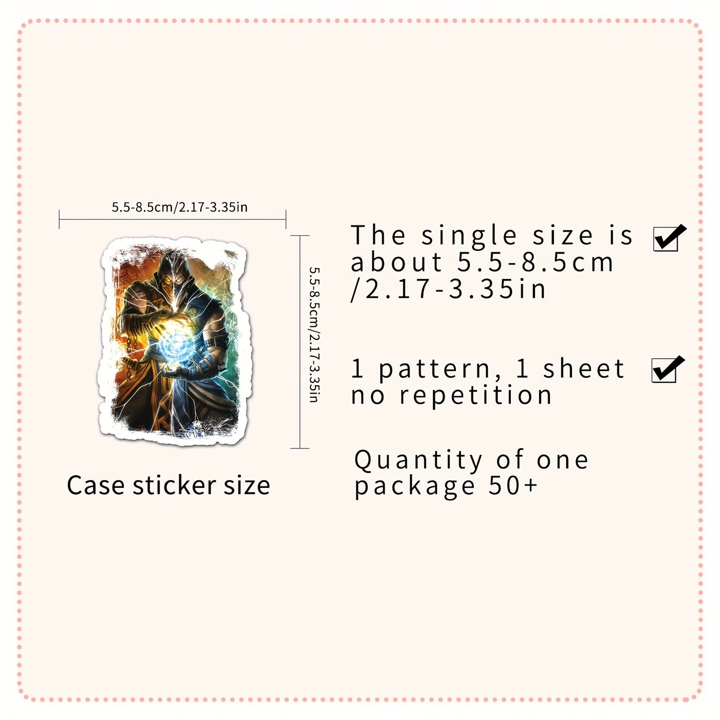 50pcs Mortal Kombat Stickers
