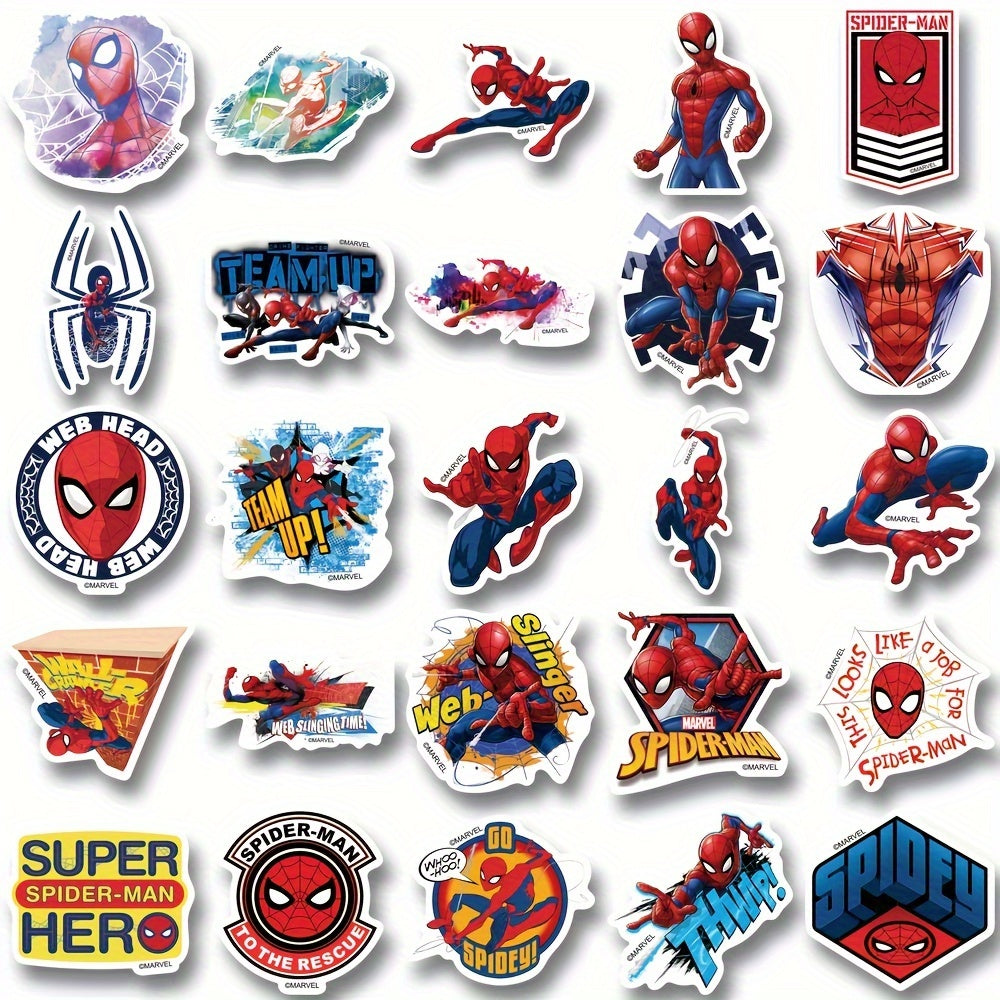 50pcs Vibrant Spider-Man Stickers