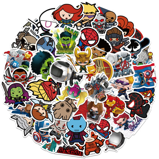 Marvel 50pcs Waterproof Stickers
