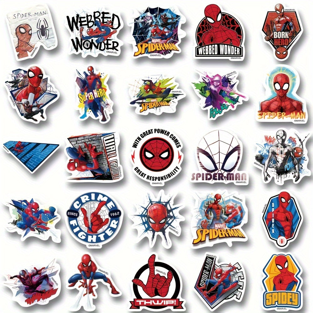 50pcs Vibrant Spider-Man Stickers