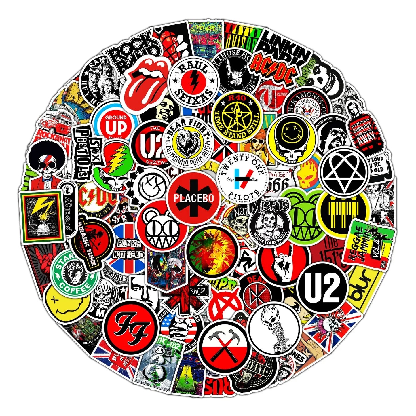 Rock Band Music Stickers