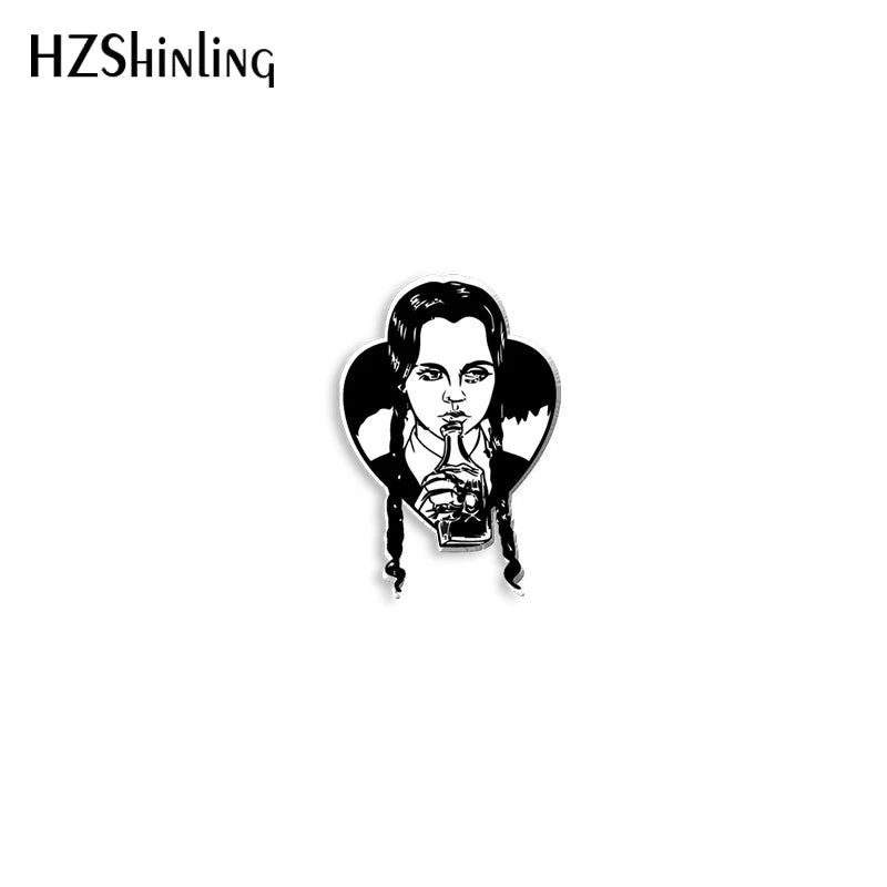 Wednesday Addams Acrylic Lapel Pins
