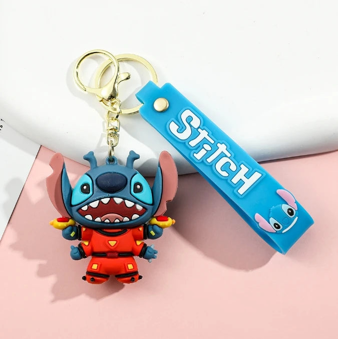 MINISO Romantic Stitch Earphone Bag Keychain