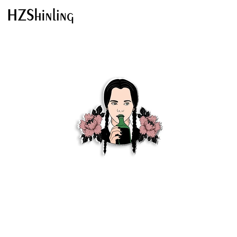 Wednesday Addams Acrylic Lapel Pins