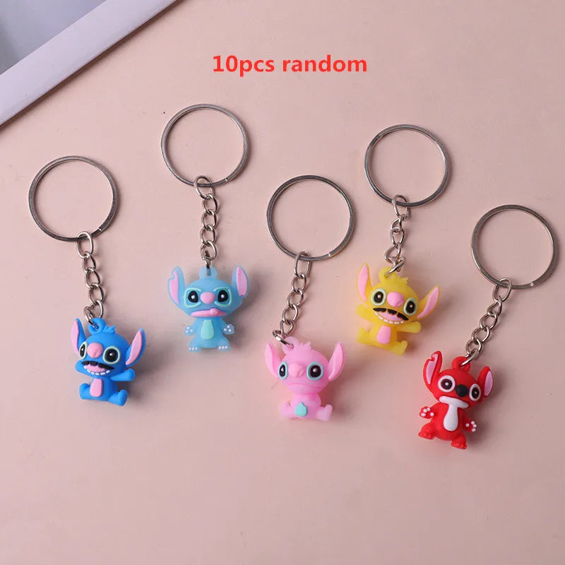 10Pcs/Lot Keychain Lilo & Stitch