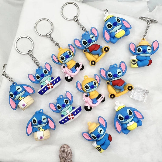 10Pcs/Lot Keychain Lilo & Stitch