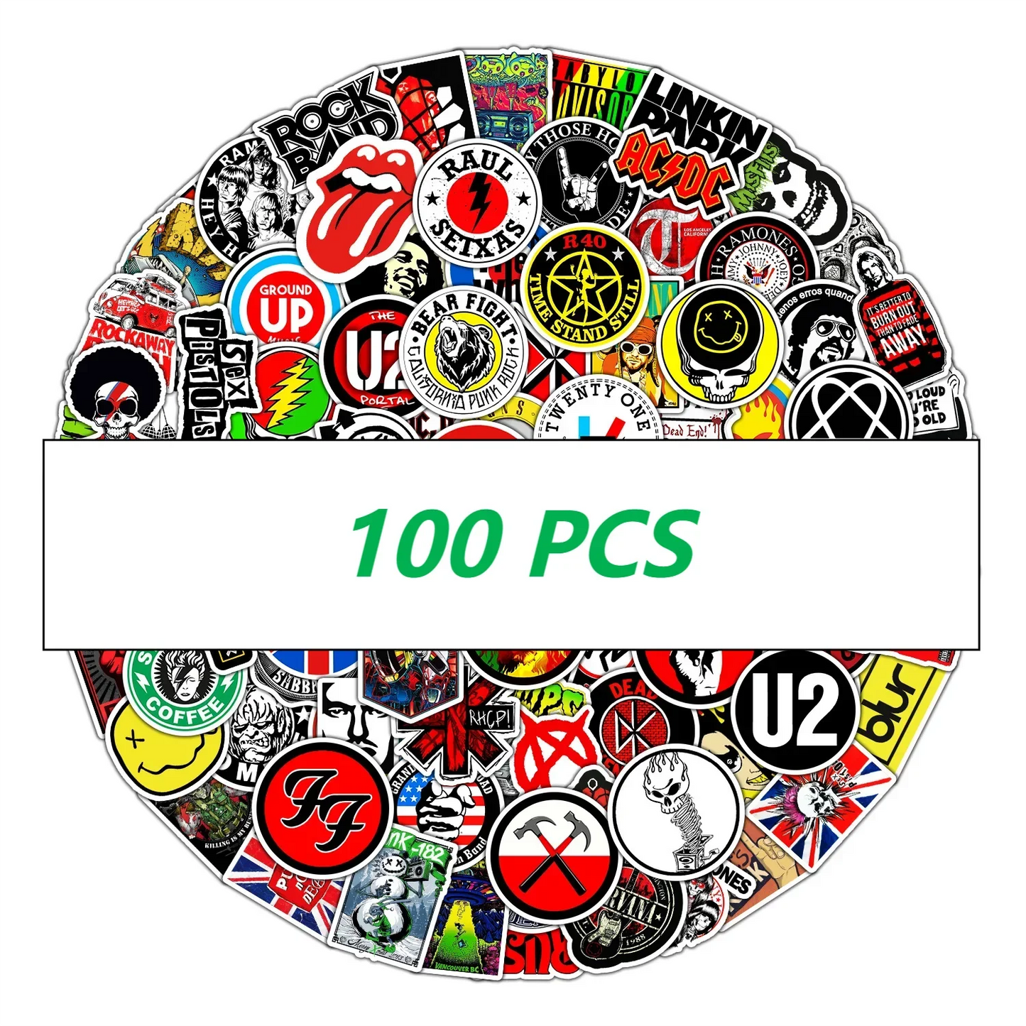Rock Band Music Stickers