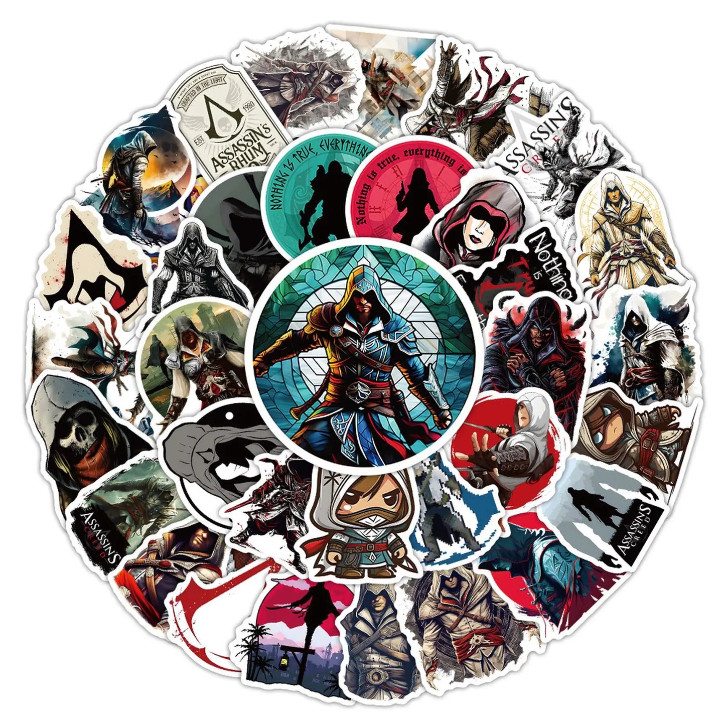 10/52PCS Assassin's Creed Stickers