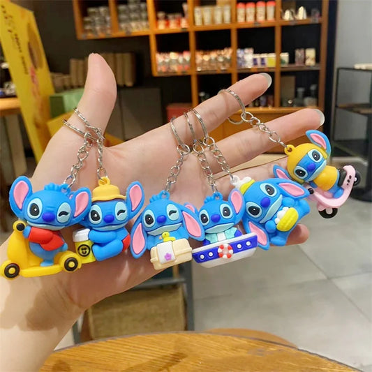 10Pcs/Lot Keychain Lilo & Stitch