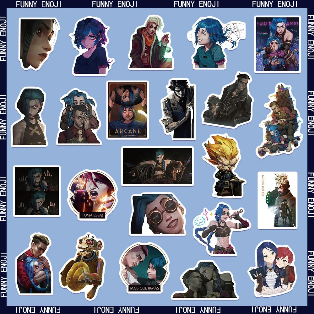 50PCS Arcane League of Legends Stickers