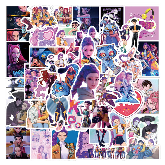 55Pcs  Anime KPop Demon Hunters Stickers