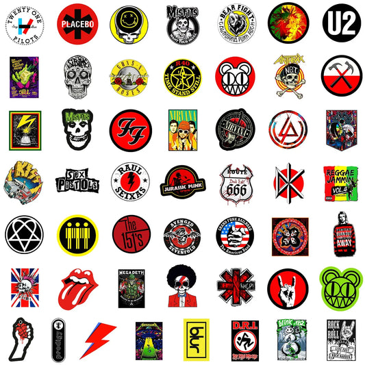 Rock Band Music Stickers