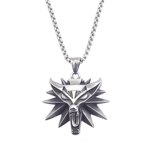 The Witcher Wolf Head Pendant Necklace