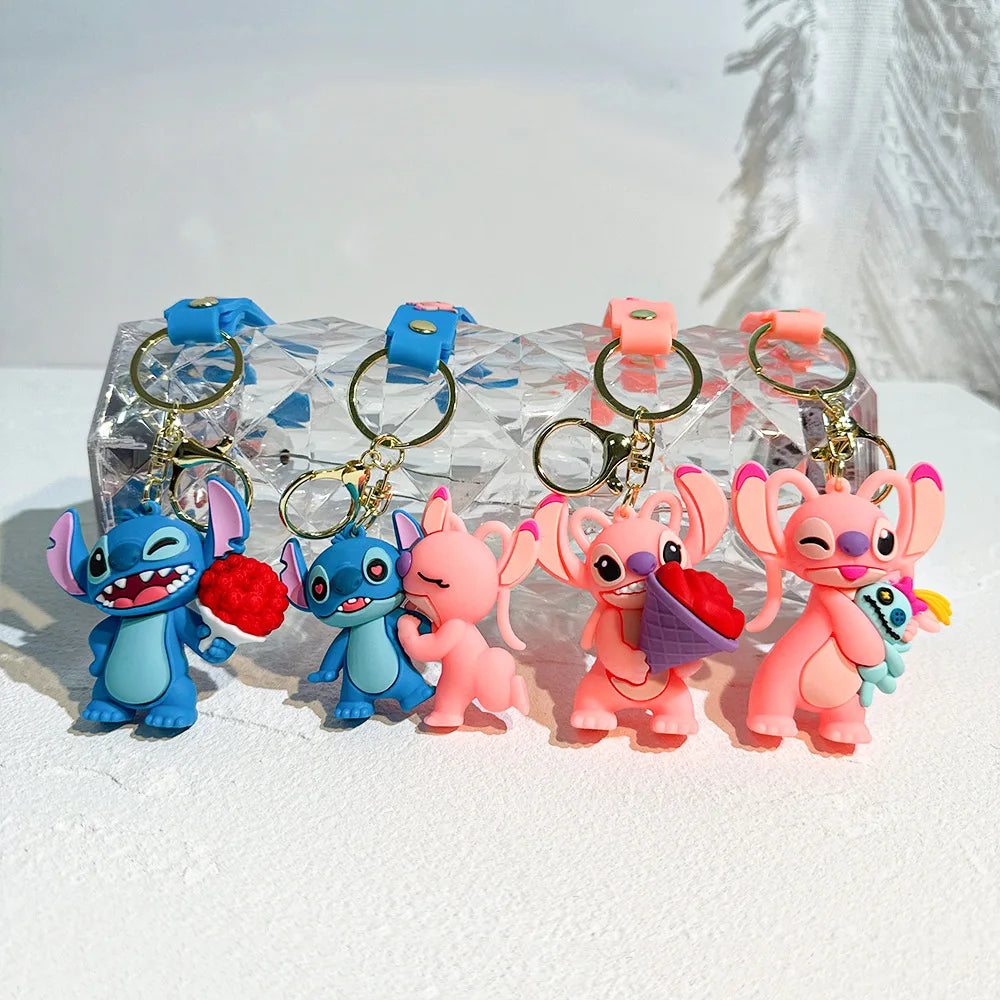 MINISO Romantic Stitch Earphone Bag Keychain