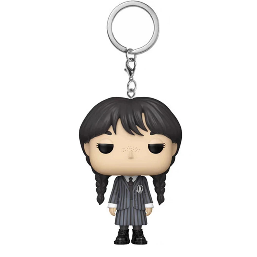 Wednesday Addams Key Chain Action Figure