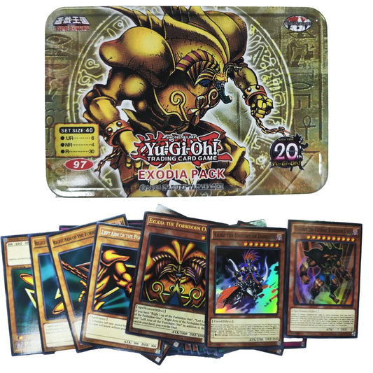 Yu-Gi-Oh! Holographic Cards with Tin Box (EXODIA PACK, PHARAOH PACK, SPIRAL PACK and more, English)