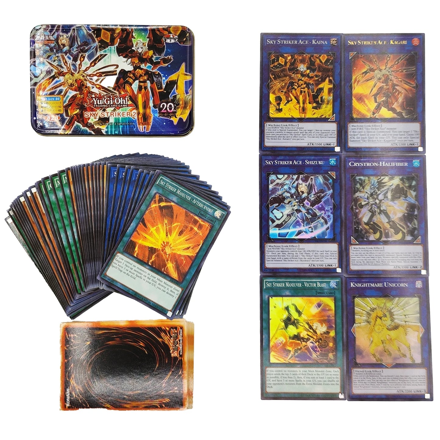 Yu-Gi-Oh! Holographic Cards LIVE TWIN PACK Deck English TCG with Tin Box