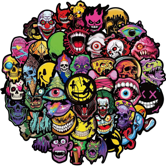 50PCS Pop Horror Grimace Stickers
